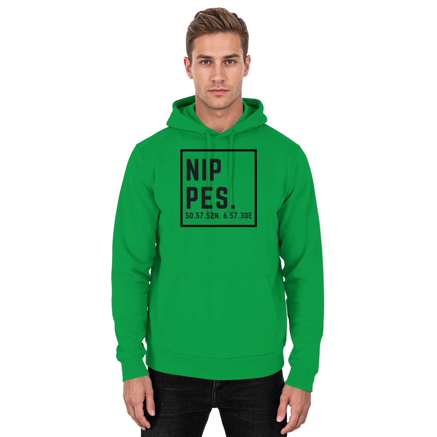 Nippes Koordinaten (großer Druck auf der Brust) - Basic Unisex Hoodie