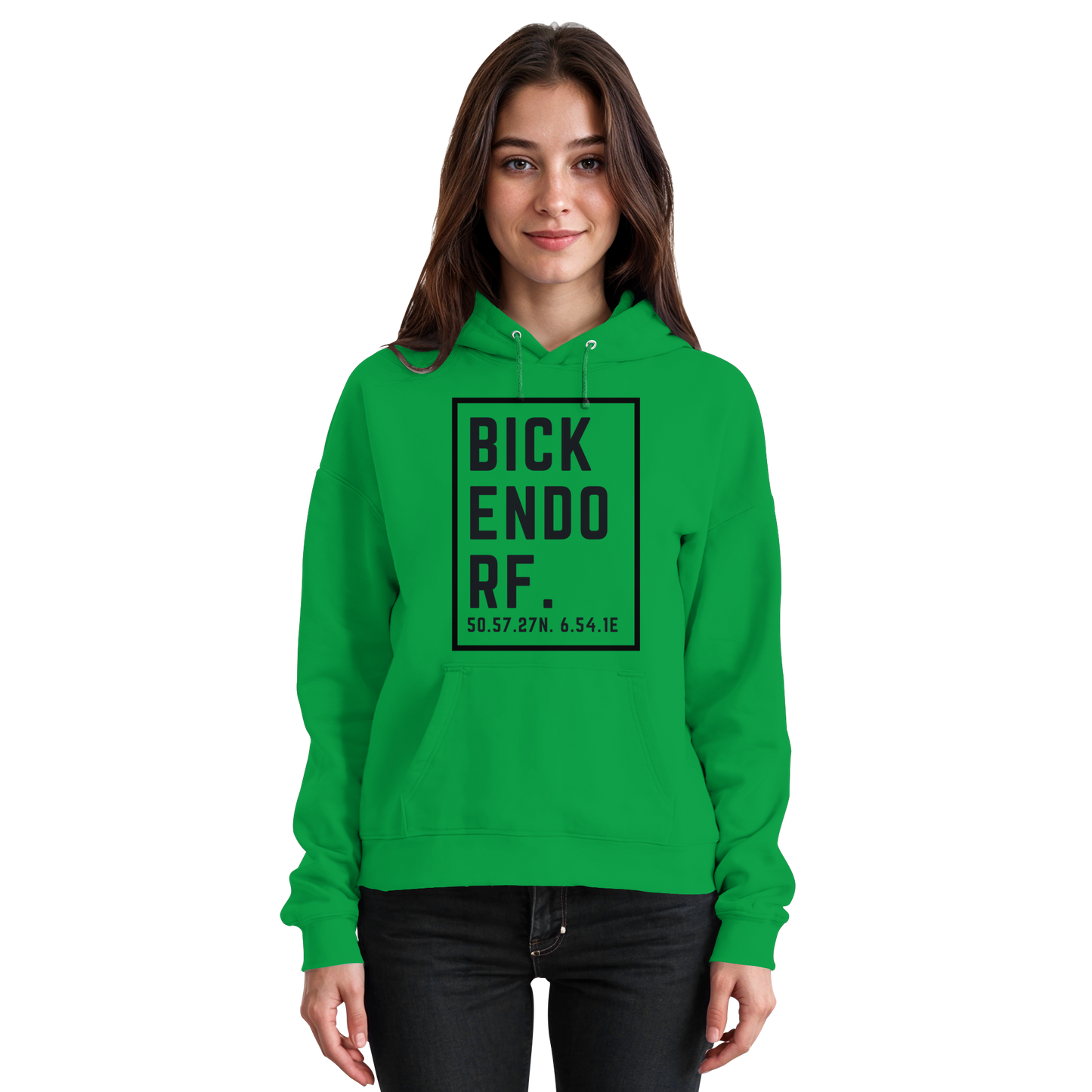 Bickendorf Koordinaten (großer Druck auf der Brust) - Basic Unisex Hoodie