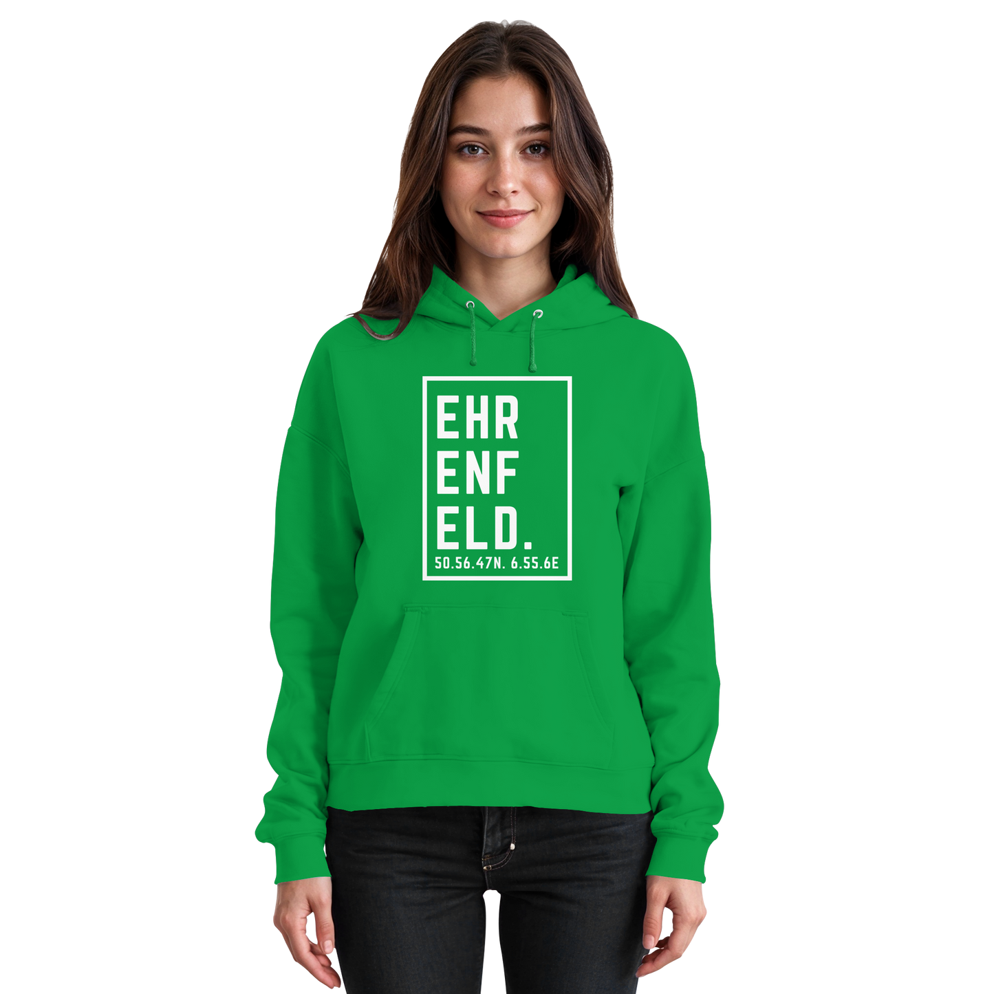 Ehrenfeld Koordinaten (großer Druck auf der Brust) - Basic Unisex Hoodie