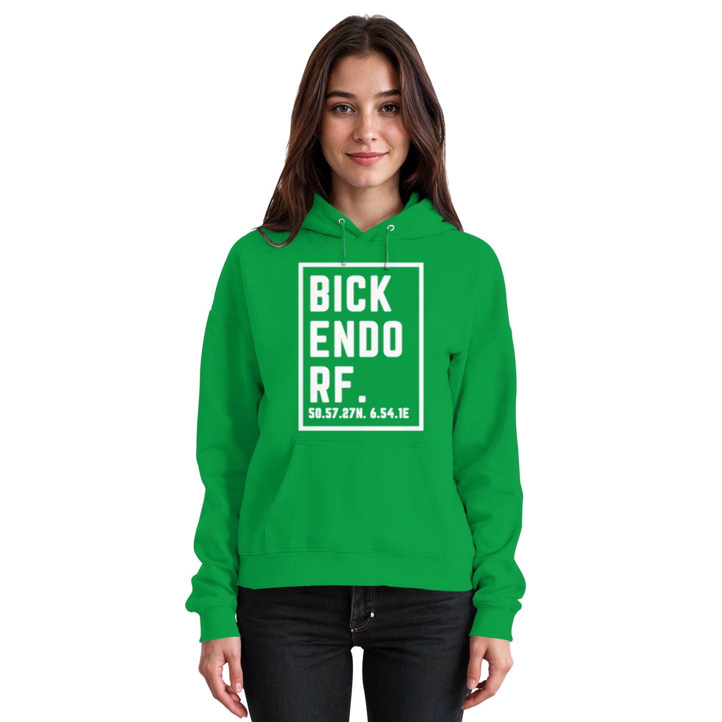 Bickendorf Koordinaten (großer Druck auf der Brust) - Basic Unisex Hoodie