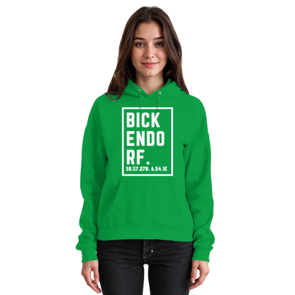 Bickendorf Koordinaten (großer Druck auf der Brust) - Basic Unisex Hoodie
