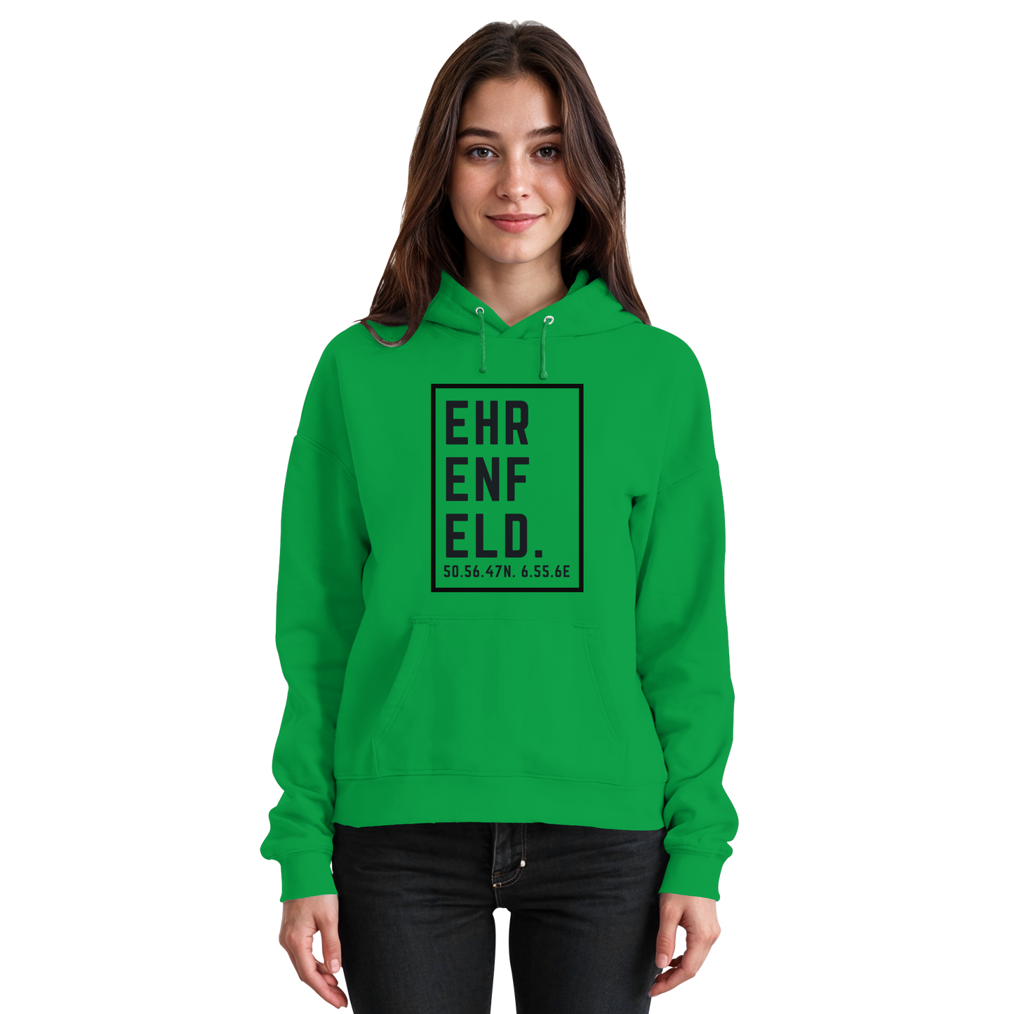 Ehrenfeld Koordinaten (großer Druck auf der Brust) - Basic Unisex Hoodie