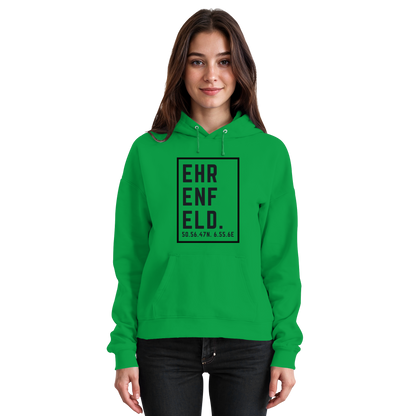 Ehrenfeld Koordinaten (großer Druck auf der Brust) - Basic Unisex Hoodie