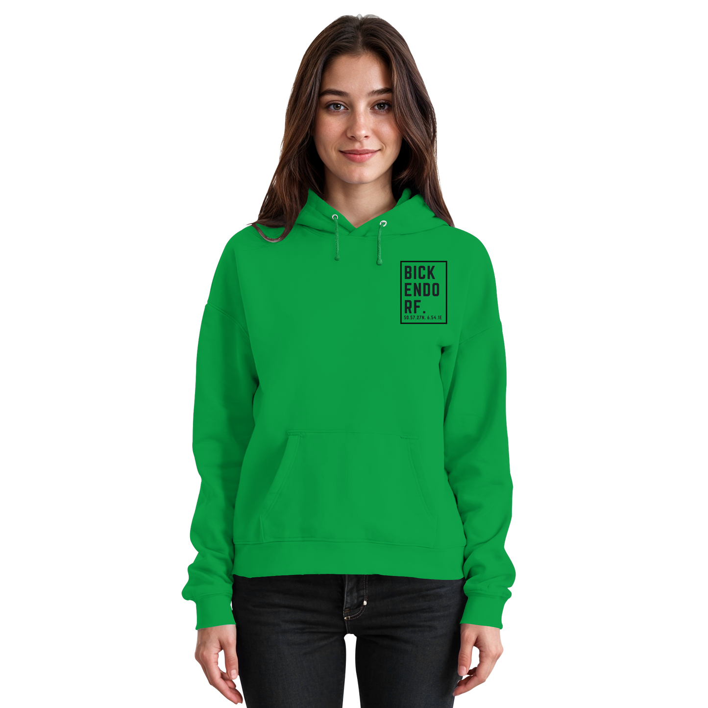 Bickendorf Koordinaten (kleiner Druck auf der Brust) - Basic Unisex Hoodie