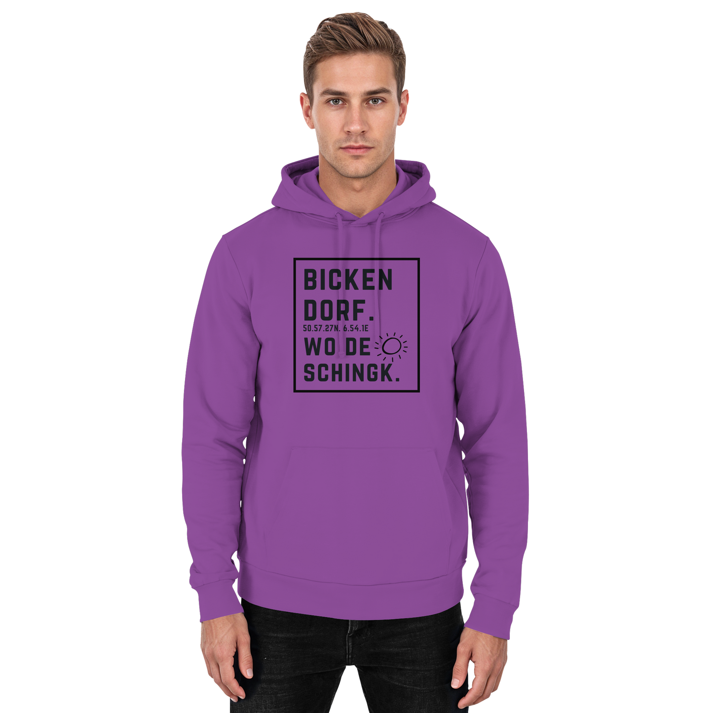 Wo de Sonn schingk - Bickendorf Druck  - Basic Unisex Hoodie