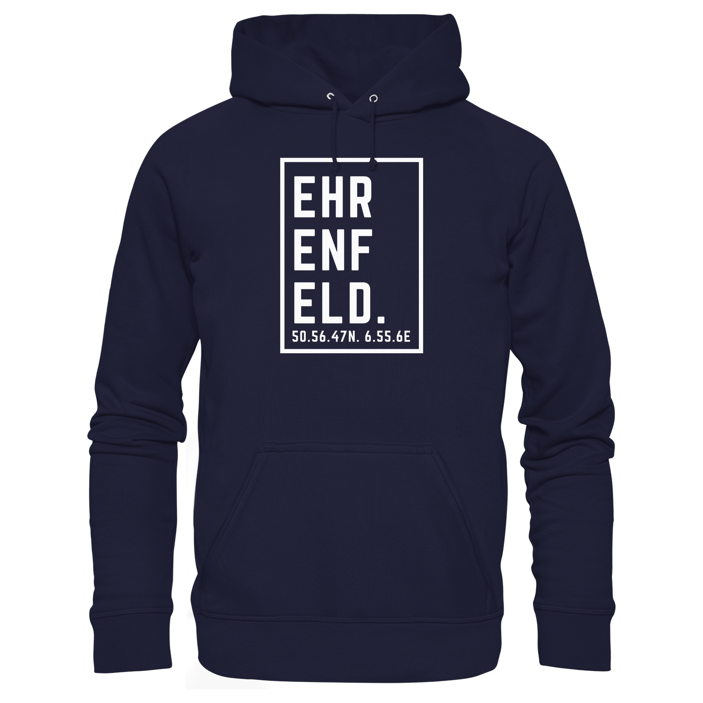 Ehrenfeld Koordinaten (großer Druck auf der Brust) - Basic Unisex Hoodie