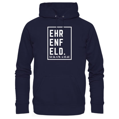 Ehrenfeld Koordinaten (großer Druck auf der Brust) - Basic Unisex Hoodie