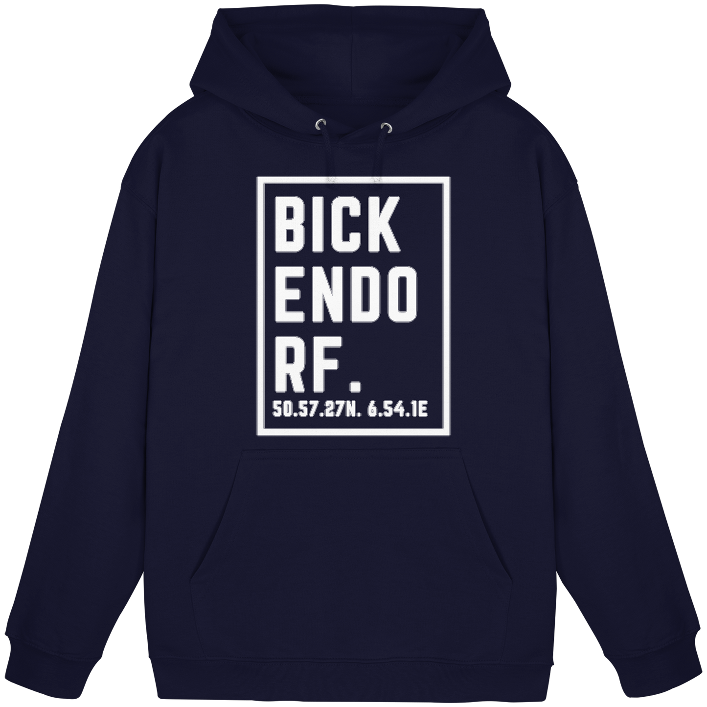 Bickendorf Koordinaten (großer Druck auf der Brust) - Basic Unisex Hoodie