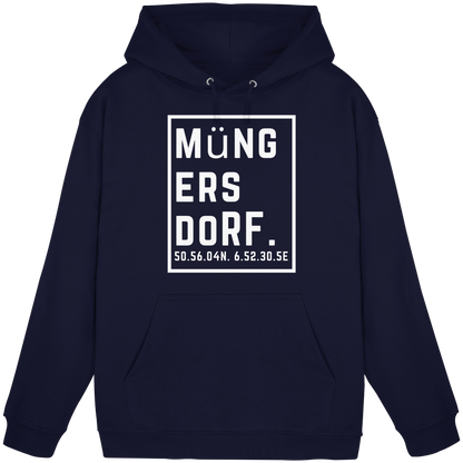 Müngersdorf Koordinaten (großer Druck auf der Brust) - Basic Unisex Hoodie