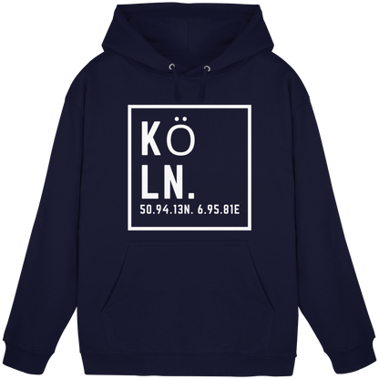 Köln Koordinaten (großer Druck auf der Brust) - Basic Unisex Hoodie