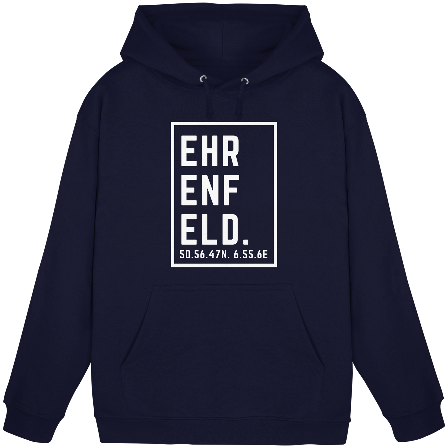 Ehrenfeld Koordinaten (großer Druck auf der Brust) - Basic Unisex Hoodie