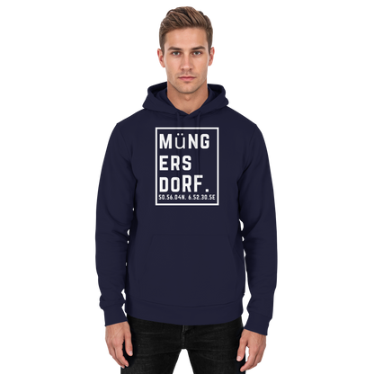 Müngersdorf Koordinaten (großer Druck auf der Brust) - Basic Unisex Hoodie