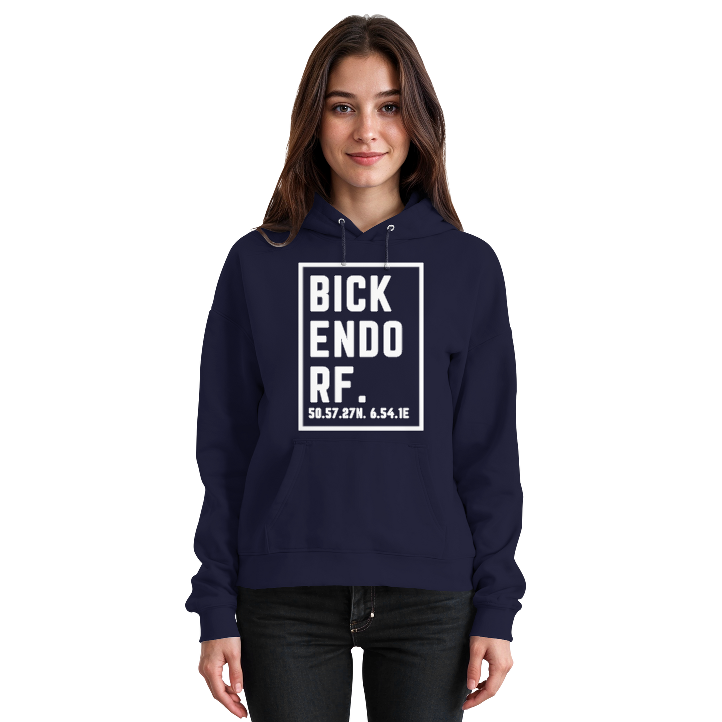 Bickendorf Koordinaten (großer Druck auf der Brust) - Basic Unisex Hoodie
