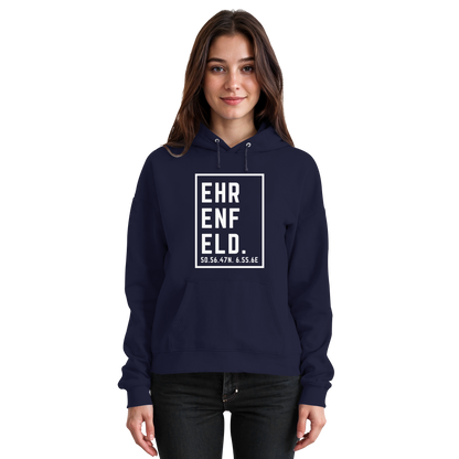 Ehrenfeld Koordinaten (großer Druck auf der Brust) - Basic Unisex Hoodie