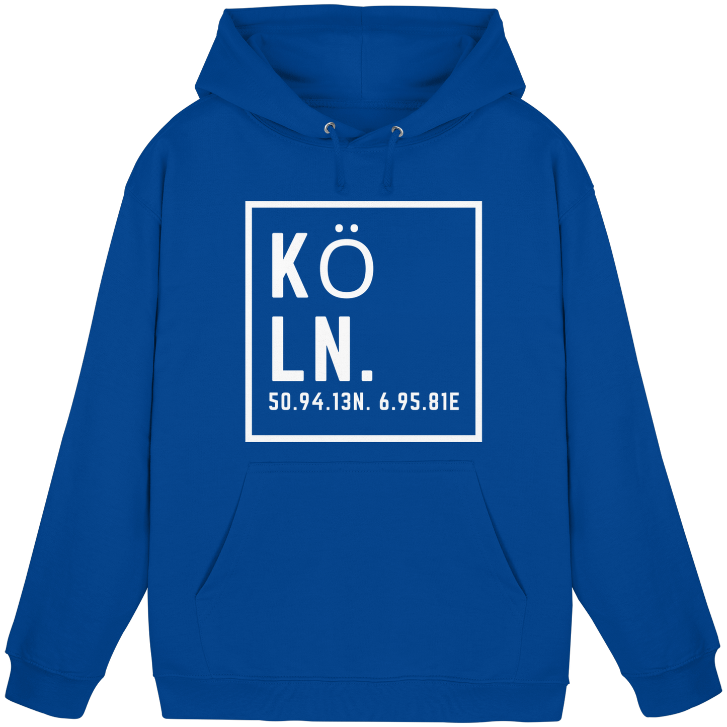 Köln Koordinaten (großer Druck auf der Brust) - Basic Unisex Hoodie