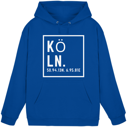 Köln Koordinaten (großer Druck auf der Brust) - Basic Unisex Hoodie