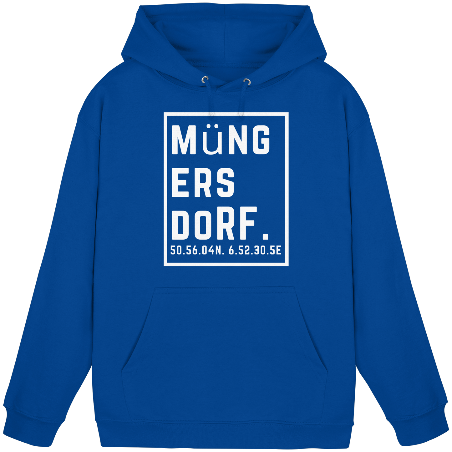 Müngersdorf Koordinaten (großer Druck auf der Brust) - Basic Unisex Hoodie