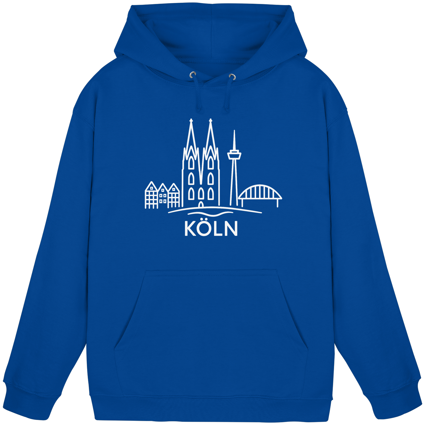 Köln Skyline (großer Druck auf der Brust) - Basic Unisex Hoodie