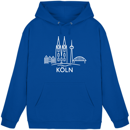 Köln Skyline (großer Druck auf der Brust) - Basic Unisex Hoodie