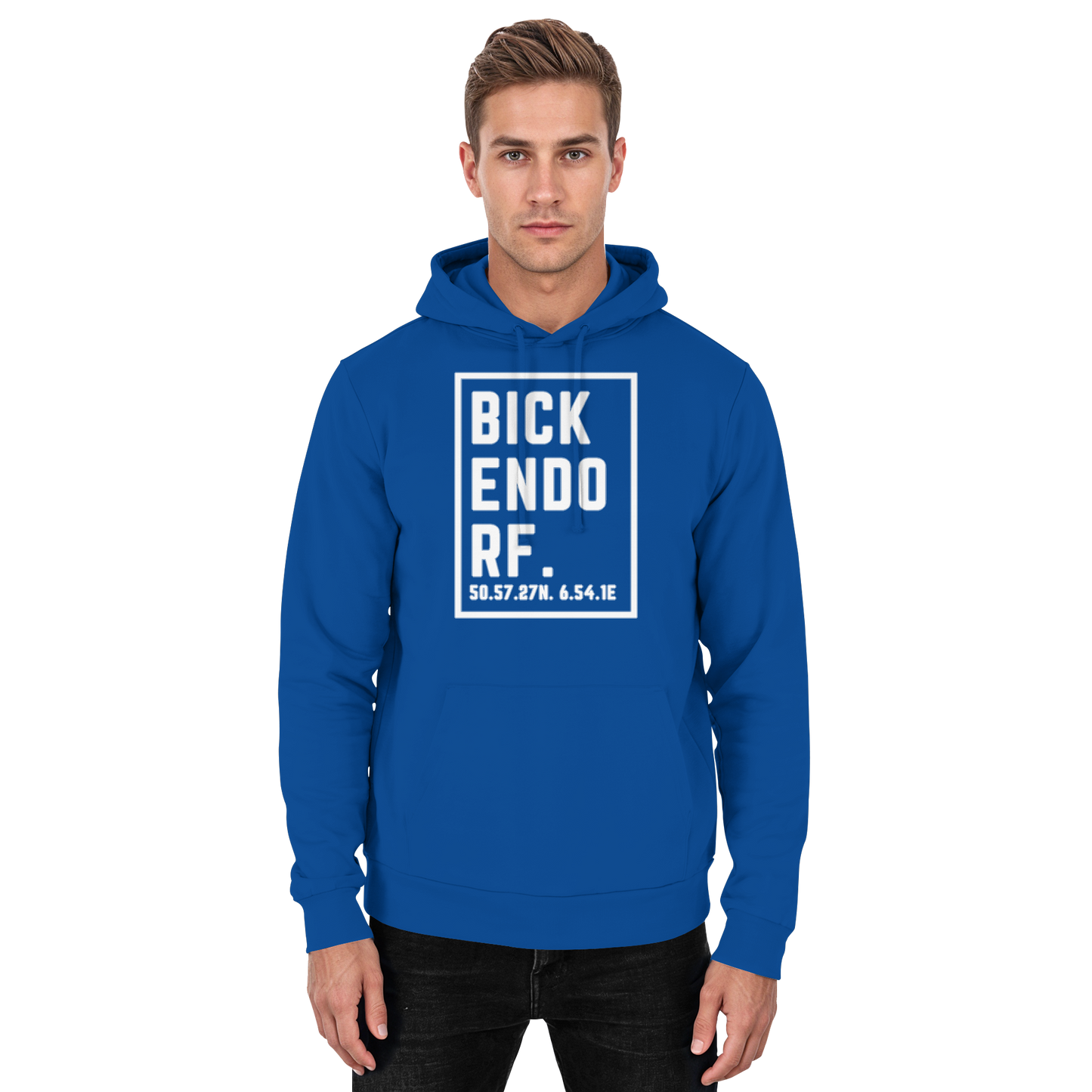 Bickendorf Koordinaten (großer Druck auf der Brust) - Basic Unisex Hoodie
