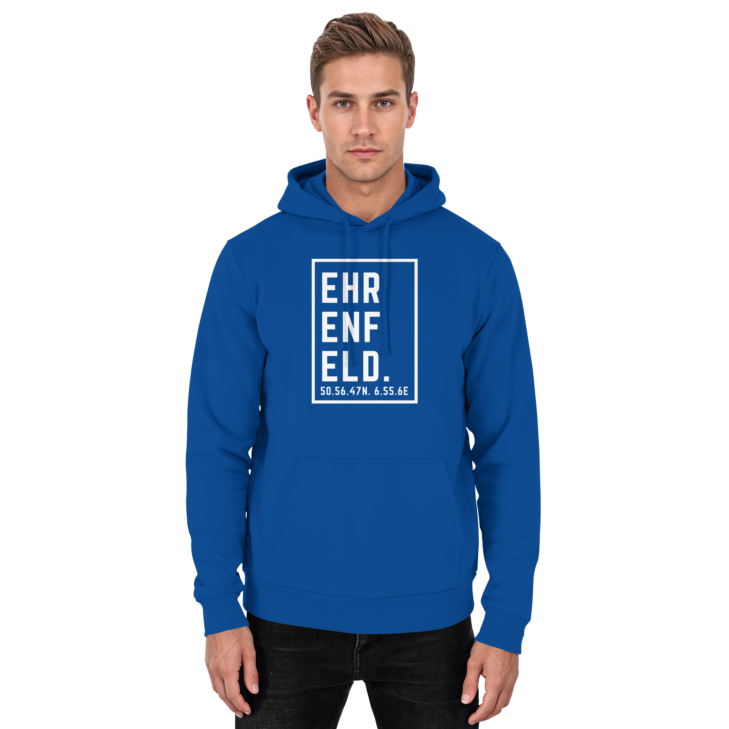 Ehrenfeld Koordinaten (großer Druck auf der Brust) - Basic Unisex Hoodie