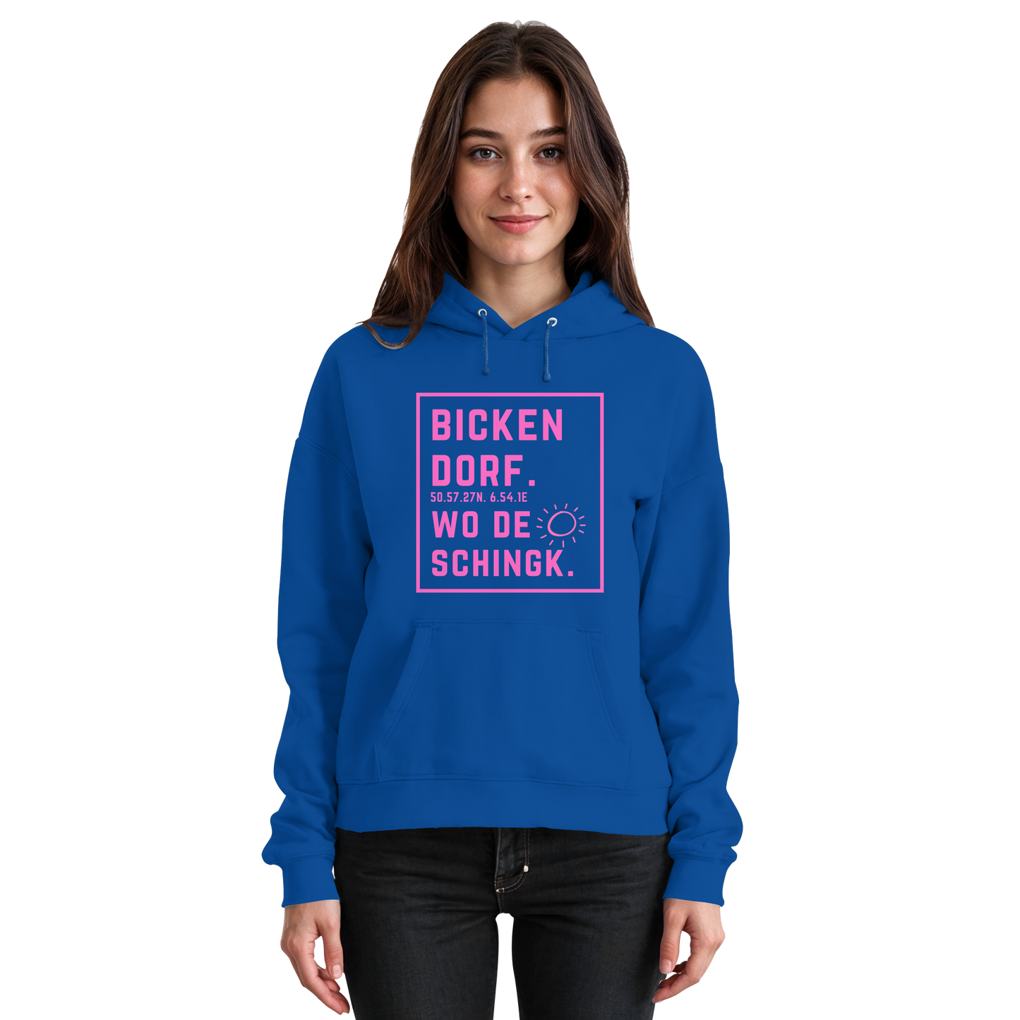 Wo de Sonn schingk - Bickendorf Druck  - Basic Unisex Hoodie