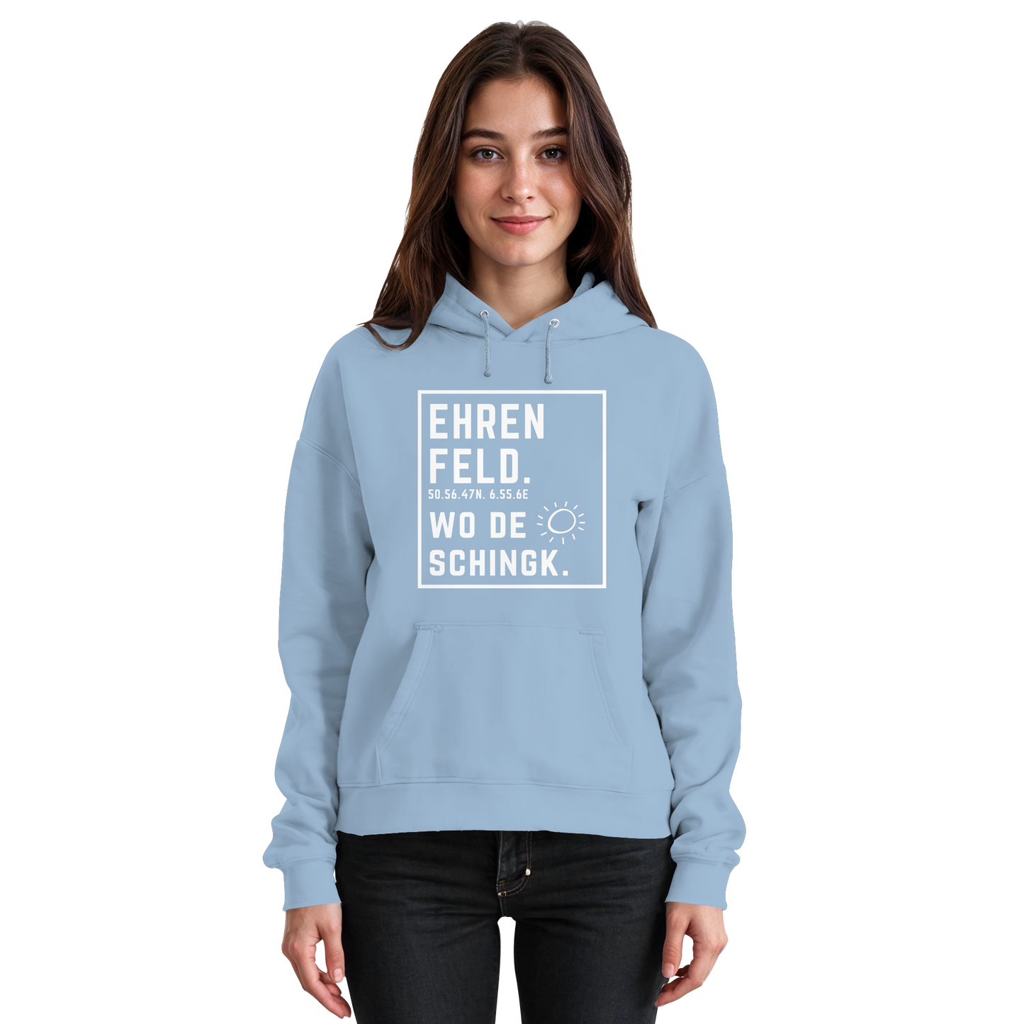 Wo de Sonn schingk - Ehrenfeld Druck - Basic Unisex Hoodie