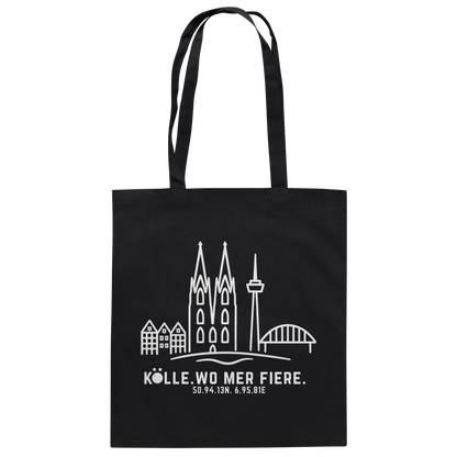 Skyline Fiere Druck - Baumwolltasche