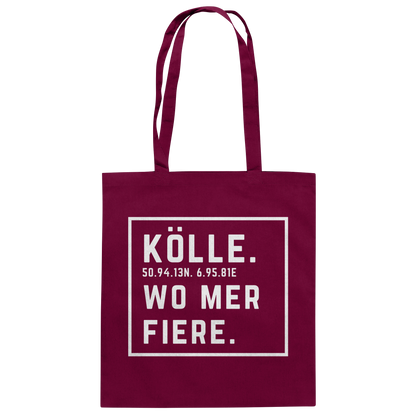Kölle Fiere Druck  - Baumwolltasche