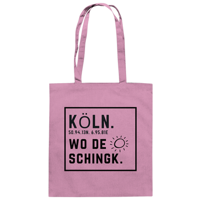 Wo de Sonn schingk - Köln Druck   - Baumwolltasche