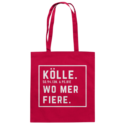 Kölle Fiere Druck  - Baumwolltasche