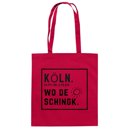 Wo de Sonn schingk - Köln Druck   - Baumwolltasche