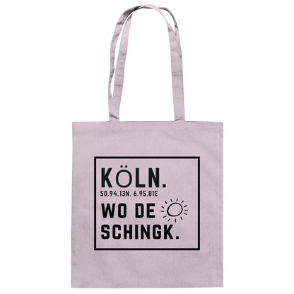 Wo de Sonn schingk - Köln Druck   - Baumwolltasche