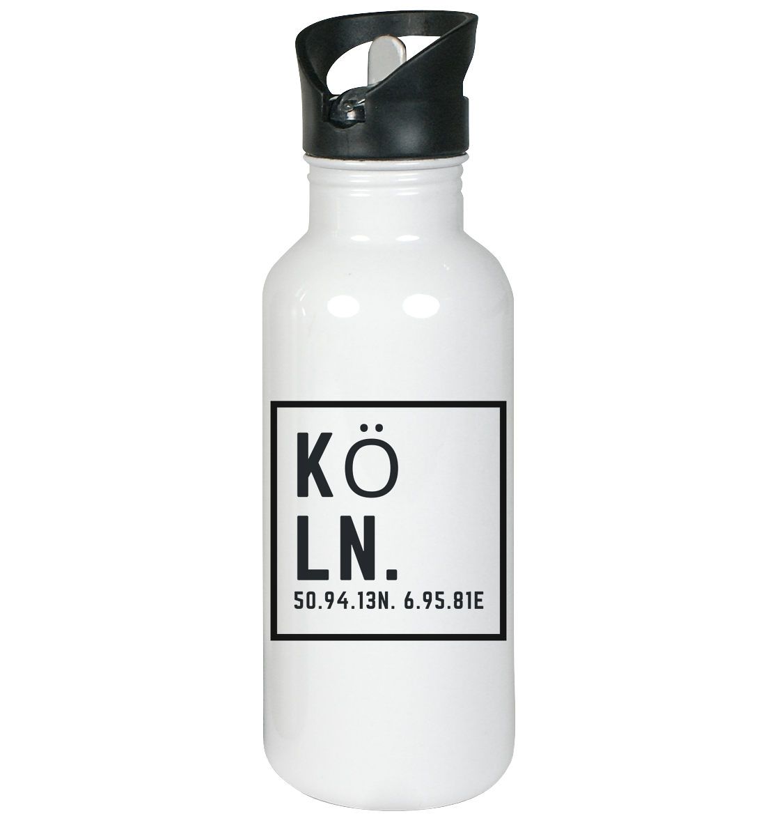 Köln Koordinaten (Druck) - Accessoires - Edelstahl-Trinkflasche