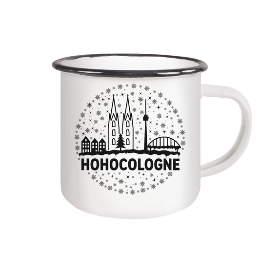 HOHOCologne Druck - Emaille Tasse (Black)