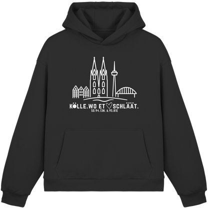 Skyline Hätz Druck  - Fluffy Boxcut Hoodie