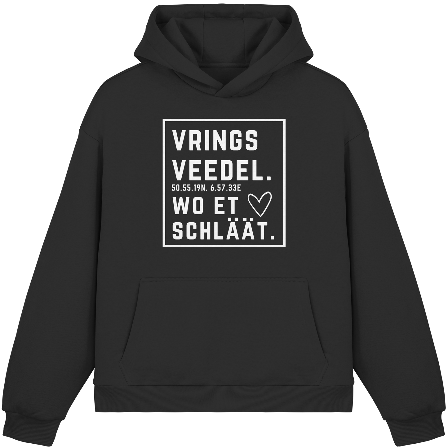 Vringsveedel Hätz Druck - Fluffy Boxcut Hoodie