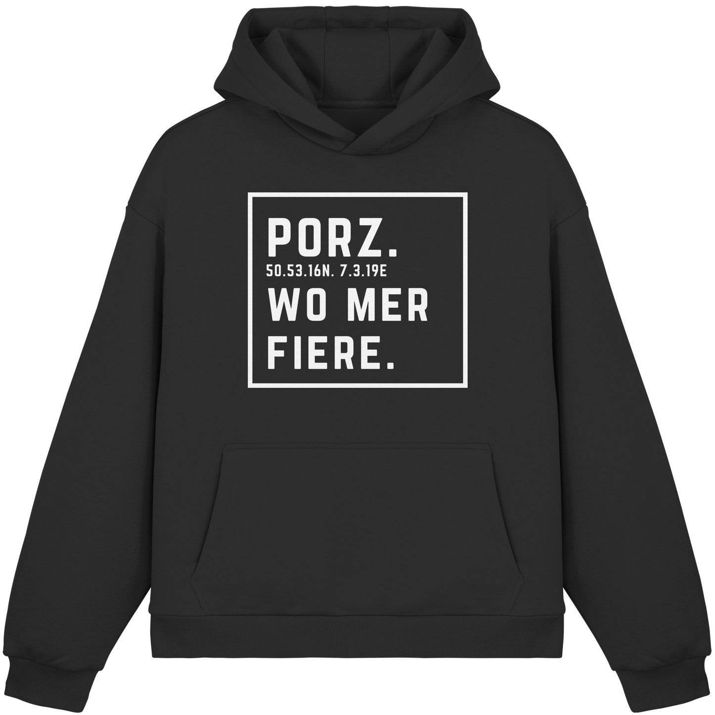 Porz Fiere Druck  - Fluffy Boxcut Hoodie