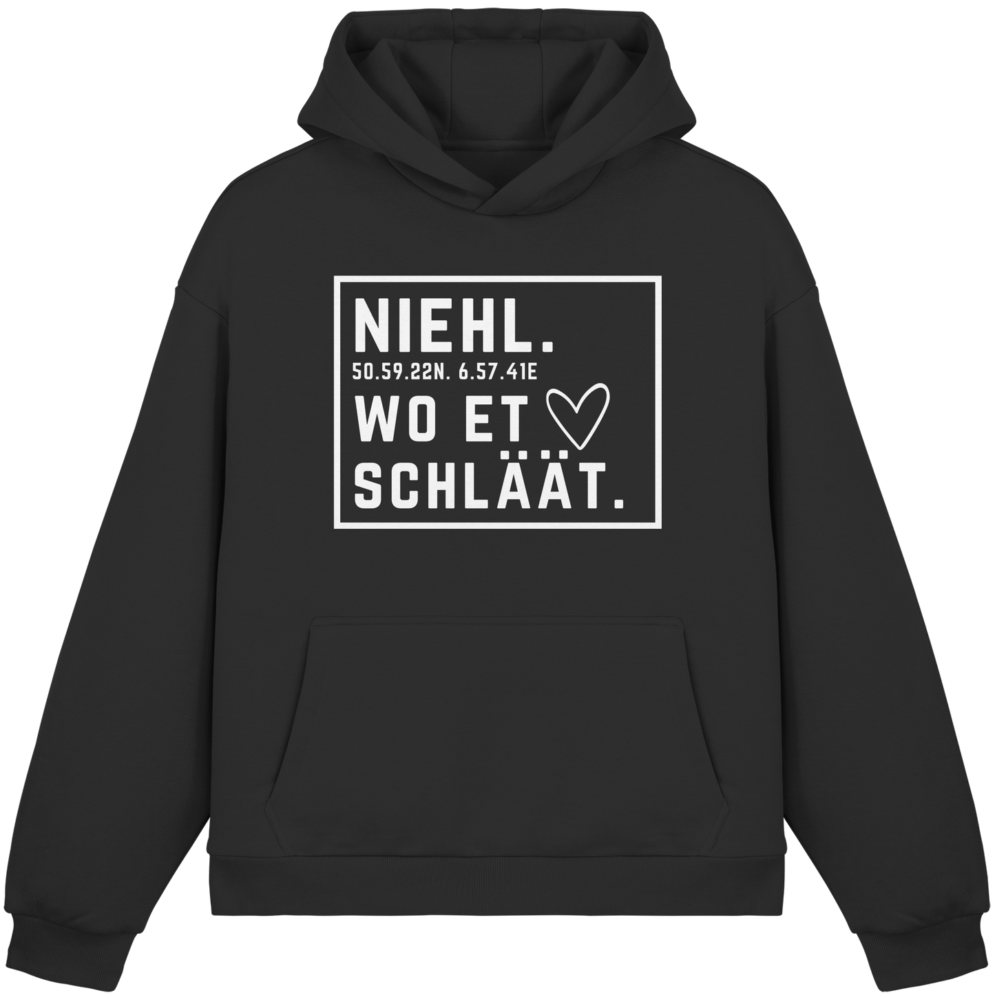 Niehl Hätz Druck - Fluffy Boxcut Hoodie