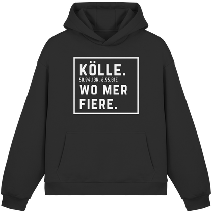 Kölle Fiere Druck  - Fluffy Boxcut Hoodie