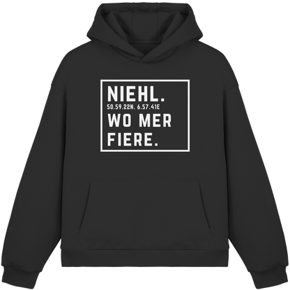 Niehl Fiere Druck - Fluffy Boxcut Hoodie