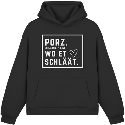 Porz Hätz Druck - Fluffy Boxcut Hoodie