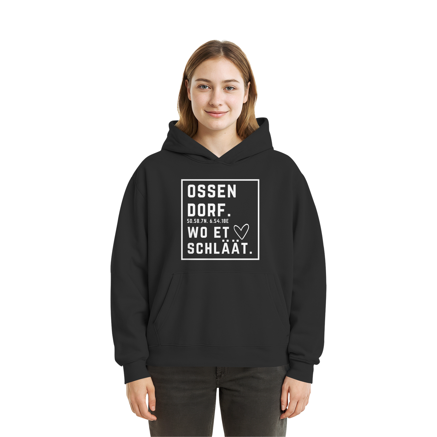 Ossendorf Hätz Druck - Fluffy Boxcut Hoodie