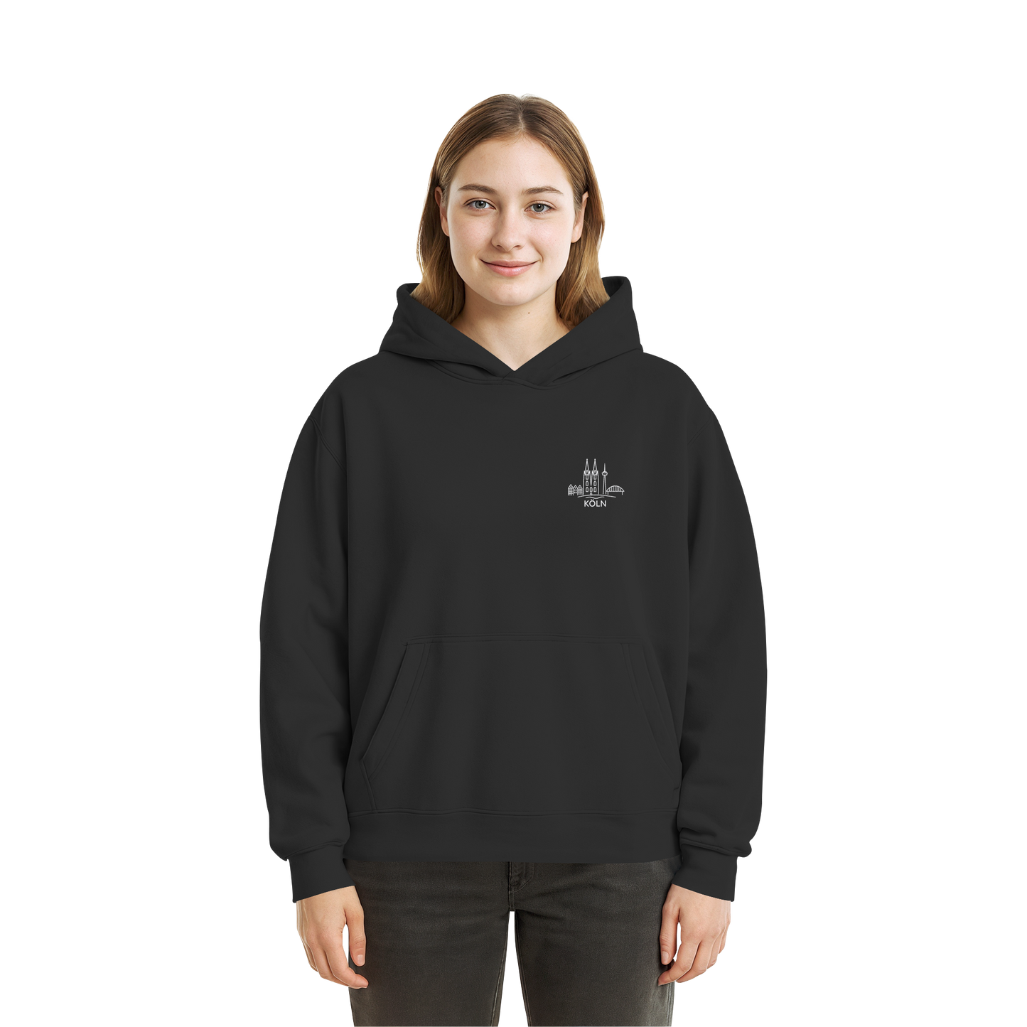 Köln Skyline Stick - Fluffy Boxcut Hoodie