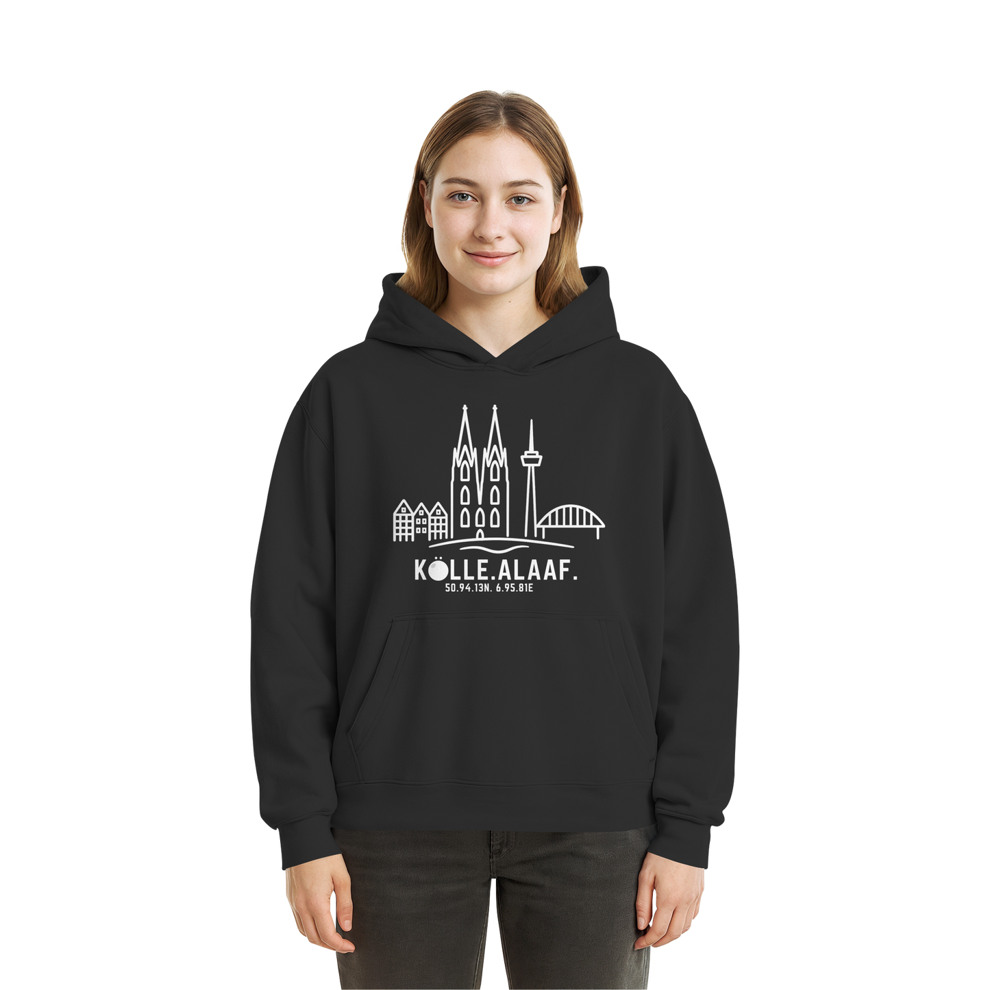 Skyline Alaaf Druck - Fluffy Boxcut Hoodie