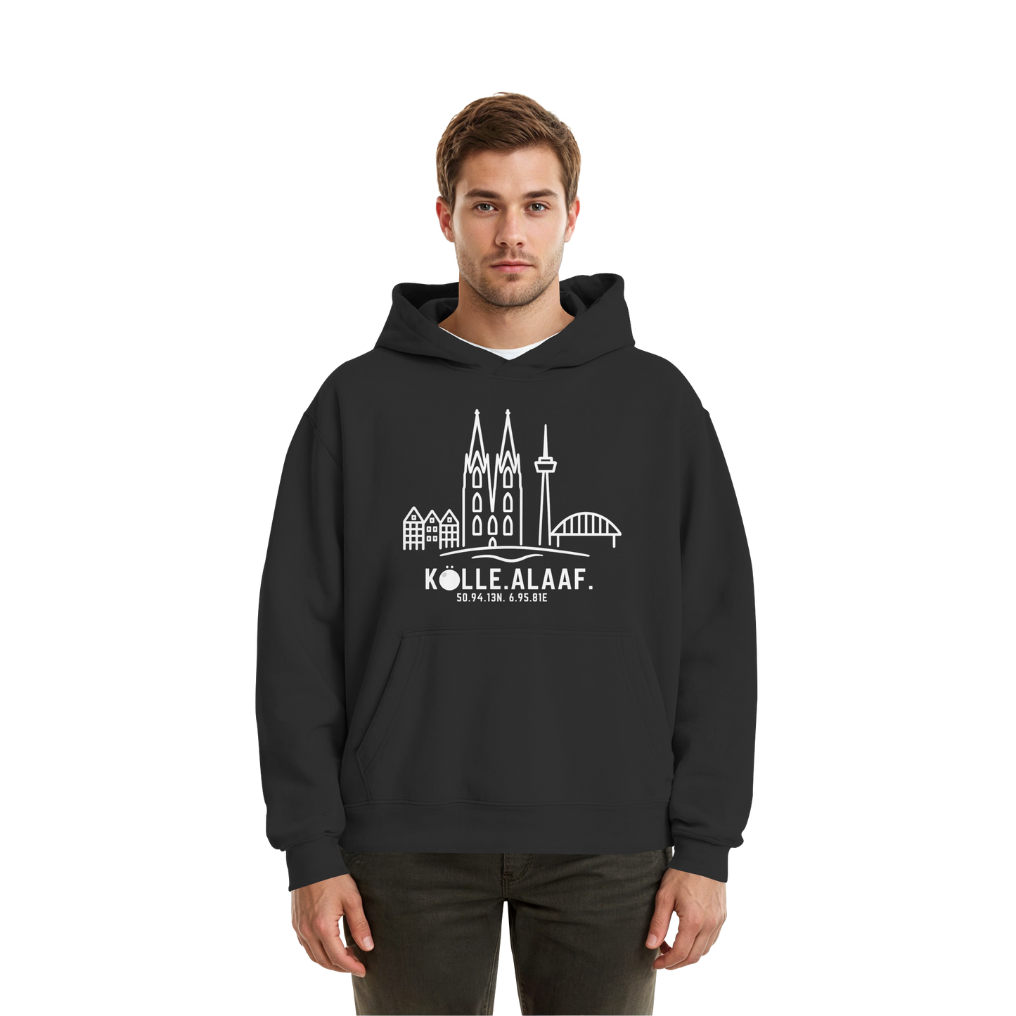 Skyline Alaaf Druck - Fluffy Boxcut Hoodie