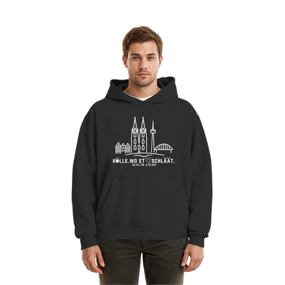Skyline Hätz Druck  - Fluffy Boxcut Hoodie