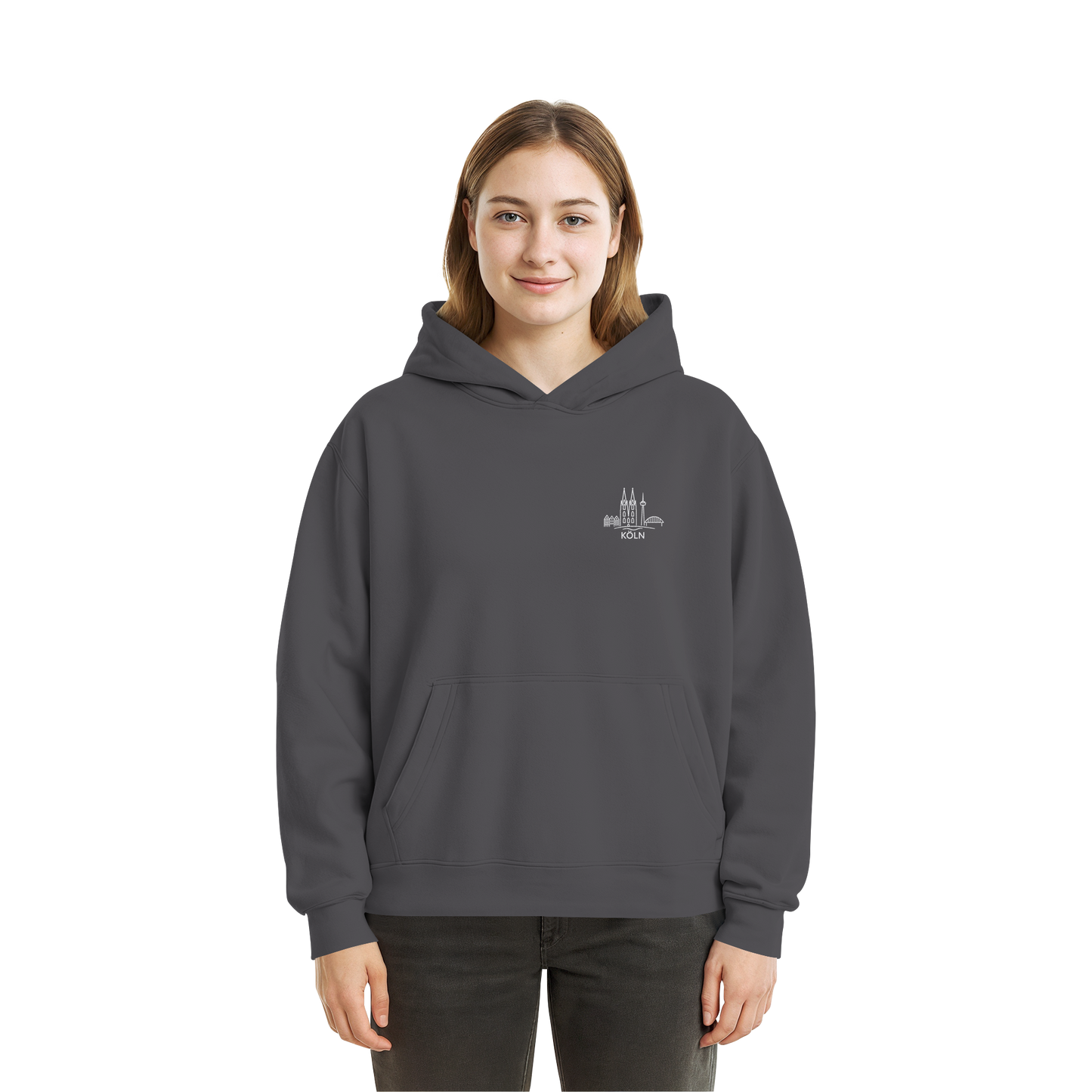 Köln Skyline Stick - Fluffy Boxcut Hoodie