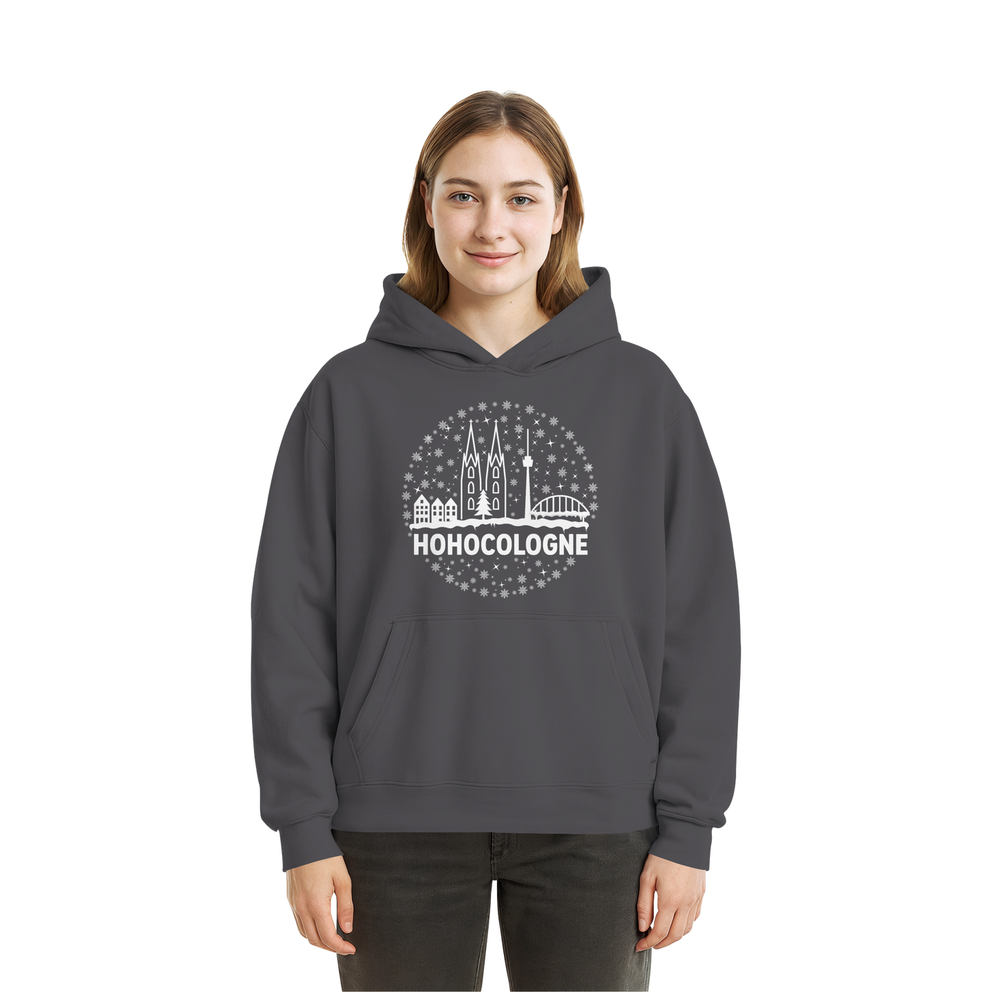 HOHOCologne Druck - Fluffy Boxcut Hoodie