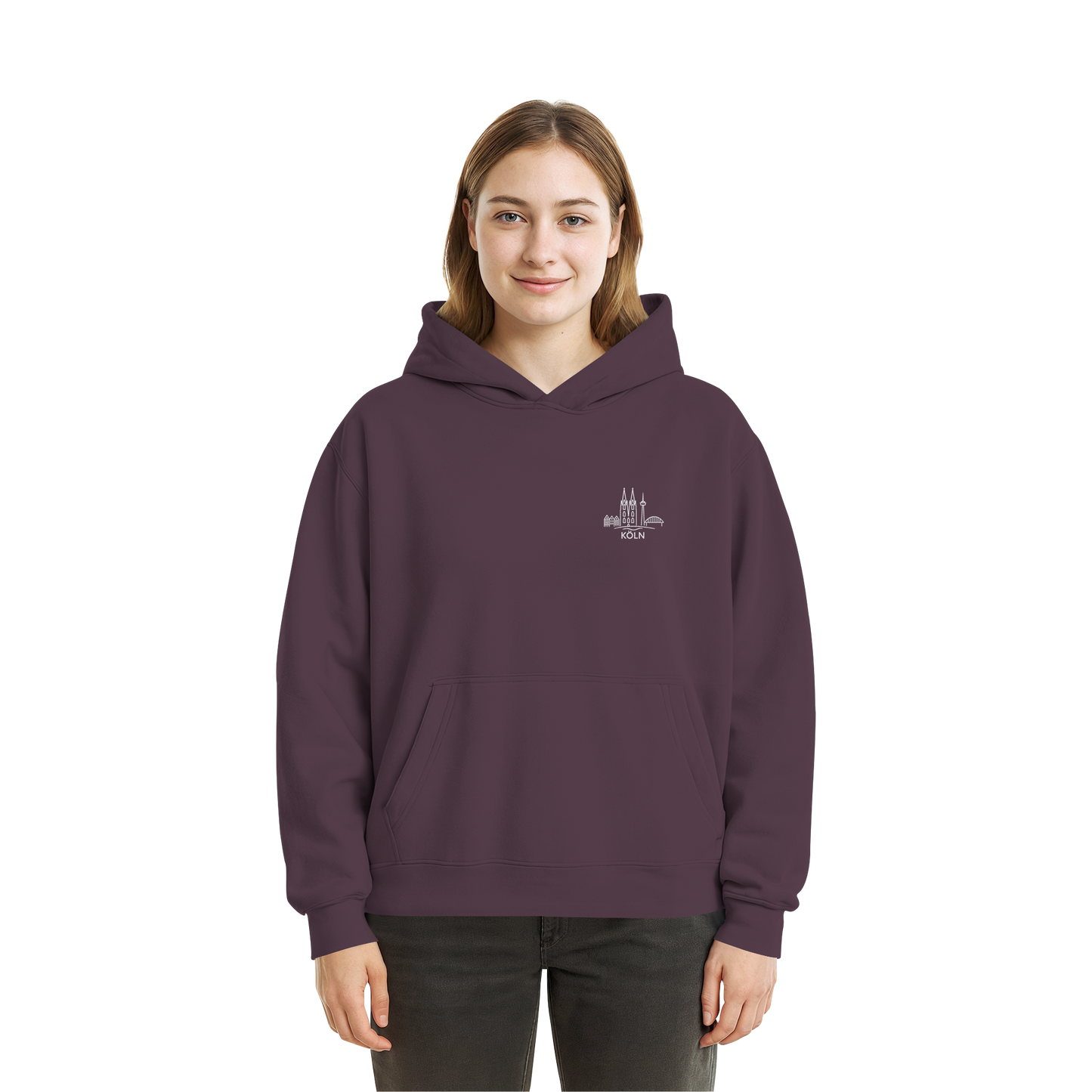 Köln Skyline Stick - Fluffy Boxcut Hoodie